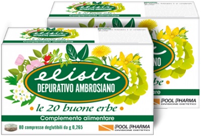 ELISIR DEPURATIVO AMBROSIANO 80 COMPRESSE 21,20 G - Antica Farmacia Ferrari