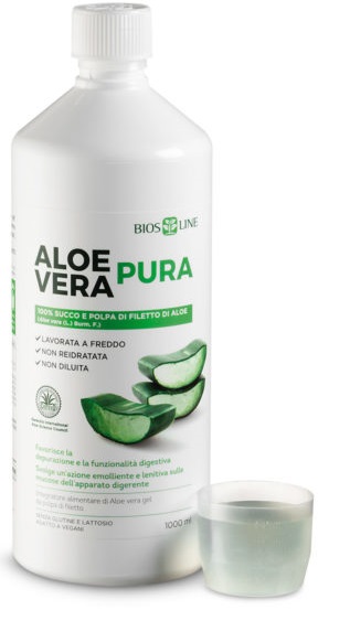 BIOSLINE ALOE VERA SUCCO POLPA 1 LITRO - Antica Farmacia Ferrari