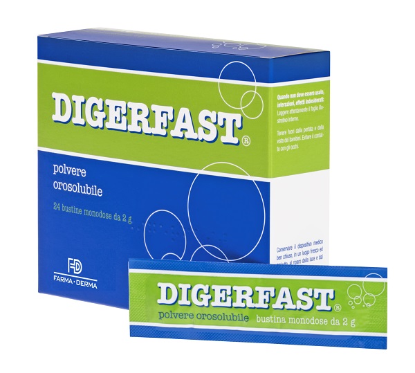 DIGERFAST POLVERE 24 BUSTINE MONODOSE 2 G - Antica Farmacia Ferrari