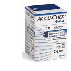 STRISCE MISURAZIONE GLICEMIA ACCU-CHEK AVIVA BRK RETAIL 25 PEZZI - Antica Farmacia Ferrari