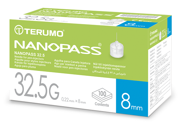 AGO PER PENNA DA INSULINA NANOPASS 32,5 GAUGE LUNGHEZZA 8 MM 100 PEZZI - Antica Farmacia Ferrari