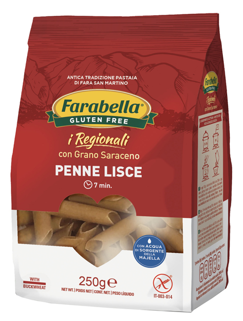 FARABELLA PENNE LISCE GRANO SARACENO 250 G - Antica Farmacia Ferrari