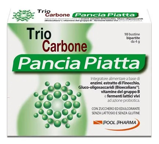 TRIOCARBONE PANCIA PIATTA 10 + 10 BUSTINE - Antica Farmacia Ferrari