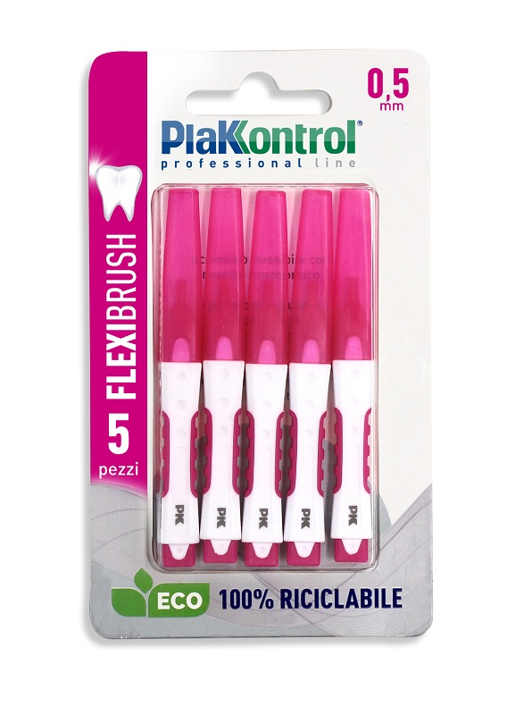 PLAKKONTROL SCOVOLINO INTERDENTALE FLEXI BRUSH05 BLISTER 5 PEZZI - Antica Farmacia Ferrari