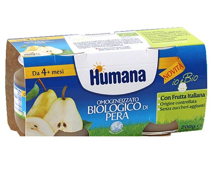 HUMANA OMOGENEIZZATO PERA BIO 2 VASETTI 100 G - Antica Farmacia Ferrari
