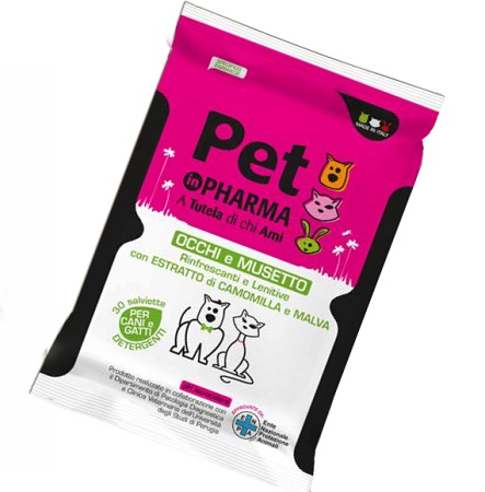 PET IN PHARMA SALVIETTINE OCCHI MUSO 30 PEZZI - Antica Farmacia Ferrari
