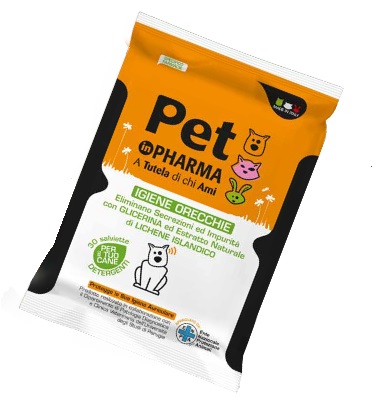 PET IN PHARMA SALVIETTINE ORECCHIE CANE 30 PEZZI - Antica Farmacia Ferrari