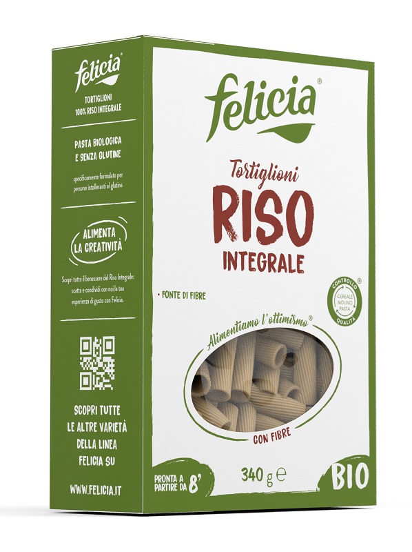 FELICIA BIO RISO INTEGRALE TORTIGLIONI 340 G - Antica Farmacia Ferrari