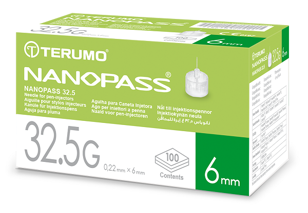 AGO PER PENNA DA INSULINA NANOPASS 32,5 GAUGE LUNGHEZZA 6 MM 100 PEZZI - Antica Farmacia Ferrari
