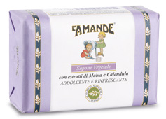 L'AMANDE MARSEILLE SAPONE VEGETALE MALVA/CALENDULA 200 G - Antica Farmacia Ferrari