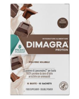 DIMAGRA PROTEIN CIOCCOLATO 10 BUSTE - Antica Farmacia Ferrari