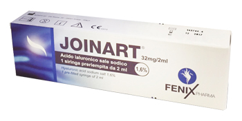 SIRINGA INTRA-ARTICOLARE JOINART ACIDO IALURONICO 1,6% 2 ML 3 PEZZI - Antica Farmacia Ferrari