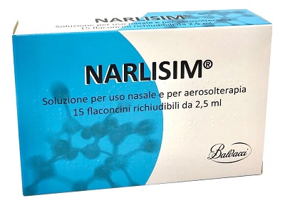 NARLISIM SOLUZIONE PER USO NASALE E AEROSOLTERAPIA 15 FLACONCINI RICHIUDIBILI DA 2,5 ML L'UNO - Antica Farmacia Ferrari