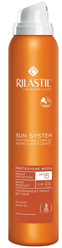 RILASTIL SUN SYSTEM PHOTO PROTECTION THERAPY SPF15 TRANSPARENT SPRAY 200 ML - Antica Farmacia Ferrari