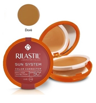 RILASTIL SUN SYSTEM PHOTO PROTECTION THERAPY SPF50+ COMPATTO DORE' 10 ML - Antica Farmacia Ferrari