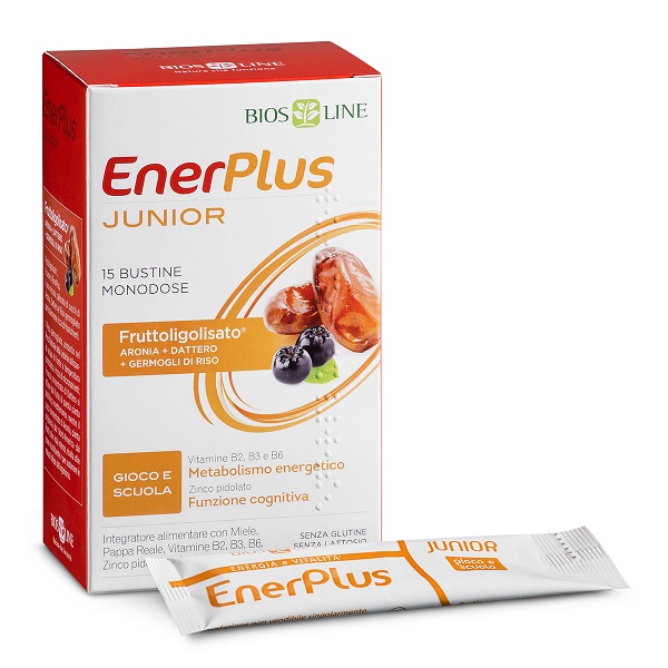 BIOSLINE ENER PLUS JUNIOR 15 BUSTINE X 10 ML - Antica Farmacia Ferrari