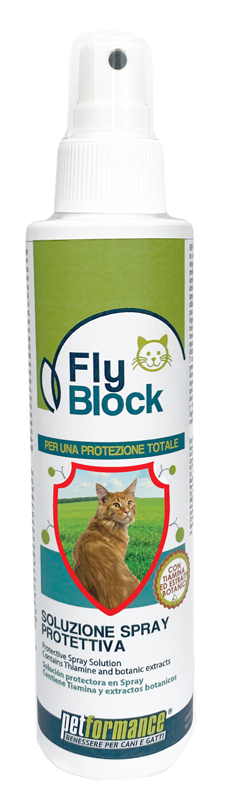 FLYBLOCK SOLUZIONE SPRAY PROTEZIONE GATTO 150 ML - Antica Farmacia Ferrari