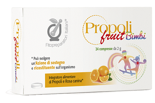 FITOPREPARATORI ITALIANI PROPOLACTIV FRUIT BIMBI 24 COMPRESSE - Antica Farmacia Ferrari