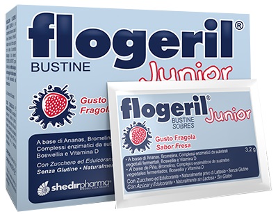 FLOGERIL JUNIOR FRAGOLA 20 BUSTINE - Antica Farmacia Ferrari