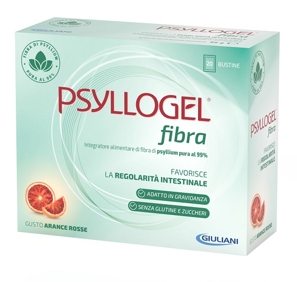 PSYLLOGEL FIBRA ARANCE ROSSE 10 BUSTINE 43 G - Antica Farmacia Ferrari