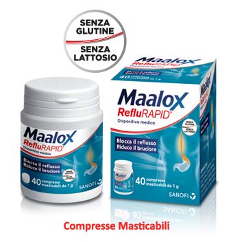 MAALOX REFLURAPID 40 COMPRESSE MASTICABILI - Antica Farmacia Ferrari