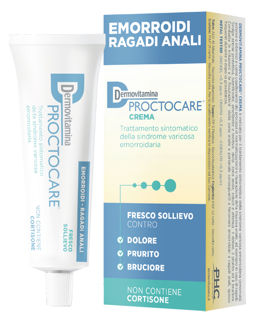 DERMOVITAMINA PROCTOCARE CREMA EMORROIDI RAGADI ANALI 30 ML CON CANNULA - Antica Farmacia Ferrari