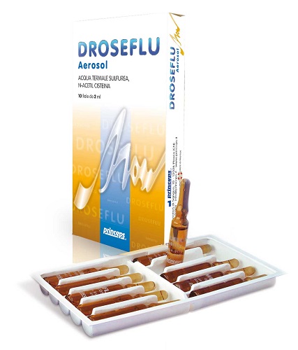 DROSEFLU FIALE AEROSOL ACQUA TERMALE SULFUREA 10 FIALE DA 2 ML - Antica Farmacia Ferrari