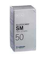 TEST STRIPS PER MISURAZIONE GLICEMIA GLUCOCARD SM 50 PEZZI - Antica Farmacia Ferrari