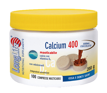 LONGLIFE CALCIUM CACAO 100 COMPRESSE 400 MG - Antica Farmacia Ferrari