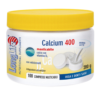 LONGLIFE CALCIUM LATTE 100 COMPRESSE 400 MG - Antica Farmacia Ferrari