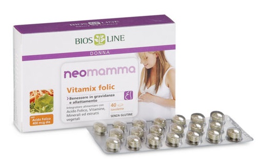 BIOSLINE NEOMAMMA VITAMIX FOLIC 40 COMPRESSE NEW - Antica Farmacia Ferrari