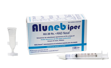 ALUNEB KIT SOLUZIONE IPERTONICA 3% 20 FLACONCINI + MAD NASAL ATOMIZZATORE - Antica Farmacia Ferrari