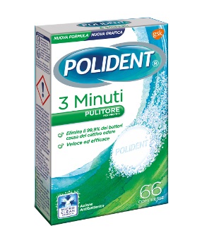 POLIDENT 3 MINUTI 66 COMPRESSE - Antica Farmacia Ferrari