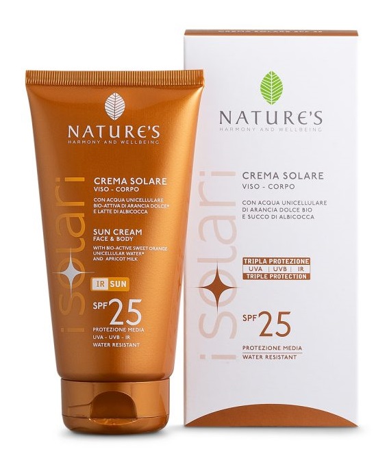 NATURE'S I SOLARI CREMA SOLARE VISO E CORPO SPF 25 IR SUN 150 ML - Antica Farmacia Ferrari