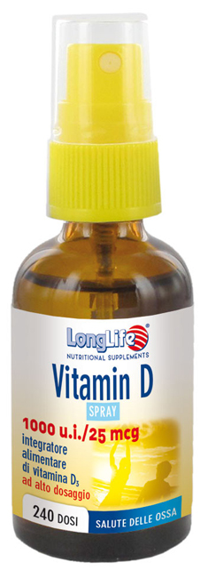 LONGLIFE VITAMIN D3 1000UI SPRAY 30 ML - Antica Farmacia Ferrari