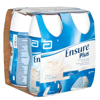ENSURE PLUS VANIGLIA 4 BOTTIGLIE DA 200 ML - Antica Farmacia Ferrari