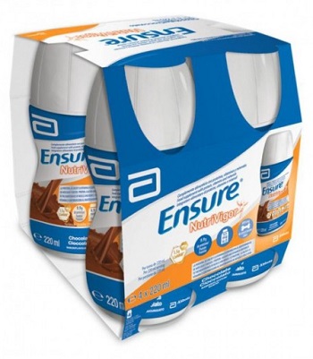 ENSURE NUTRIVIGOR CIOCCOLATO 4 BOTTIGLIE DA 220 ML - Antica Farmacia Ferrari