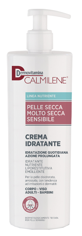 DERMOVITAMINA CALMILENE CREMA IDRATANTE PER PELLE SECCA, MOLTO SECCA O SENSIBILE 500 ML - Antica Farmacia Ferrari