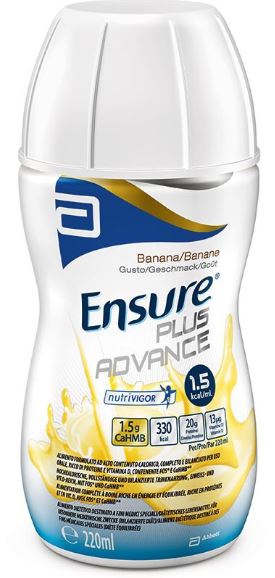 ENSURE PLUS ADVANCE BANANA 4 BOTTIGLIE DA 220 ML - Antica Farmacia Ferrari