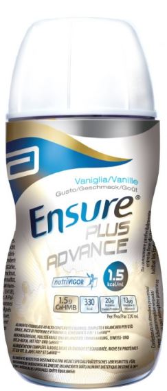ENSURE PLUS ADVANCE VANIGLIA 4 BOTTIGLIE DA 220 ML - Antica Farmacia Ferrari