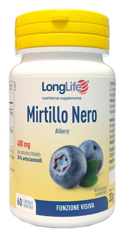 LONGLIFE MIRTILLO NERO 60 CAPSULE VEGETALI - Antica Farmacia Ferrari