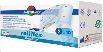 CEROTTO IMPERMEABILE PER FISSAGGIO MEDICAZIONI MASTER-AID ROLLFLEX A-STOP M 10X10 CM - Antica Farmacia Ferrari