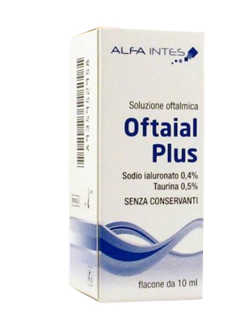 SOLUZIONE OFTALMICA OFTAIAL PLUS ACIDO IALURONICO 0,4% E TAURINA 10ML - Antica Farmacia Ferrari