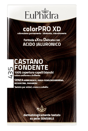 EUPHIDRA COLORPRO XD 435 CASTANO FONDENTE GEL COLORANTE CAPELLI IN FLACONE + ATTIVANTE + BALSAMO + GUANTI - Antica Farmacia Ferrari