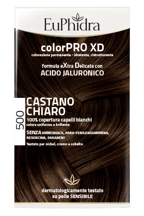 EUPHIDRA COLORPRO XD 500 CAST CHIARO GEL COLORANTE CAPELLI IN FLACONE + ATTIVANTE + BALSAMO + GUANTI - Antica Farmacia Ferrari