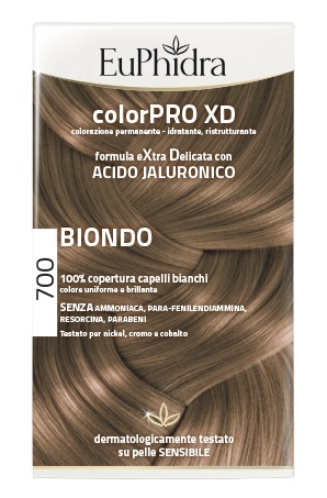 EUPHIDRA COLORPRO XD 700 BIONDO GEL COLORANTE CAPELLI IN FLACONE + ATTIVANTE + BALSAMO + GUANTI - Antica Farmacia Ferrari
