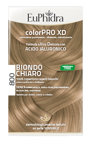 EUPHIDRA COLORPRO XD 800 BIONDO CHIARO GEL COLORANTE CAPELLI IN FLACONE + ATTIVANTE + BALSAMO + GUANTI - Antica Farmacia Ferrari