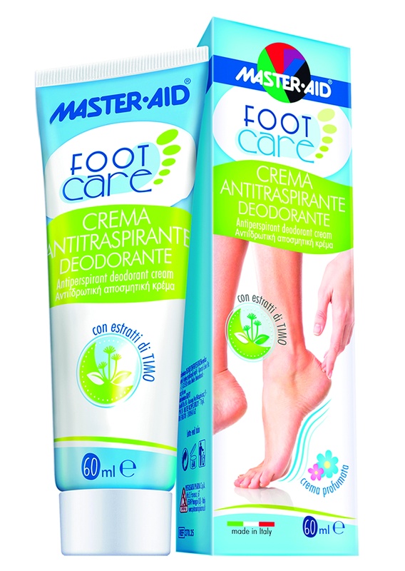 MASTER-AID FOOT CARE CREMA ANTITRASPIRANTE DEODORANTE 60 ML - Antica Farmacia Ferrari