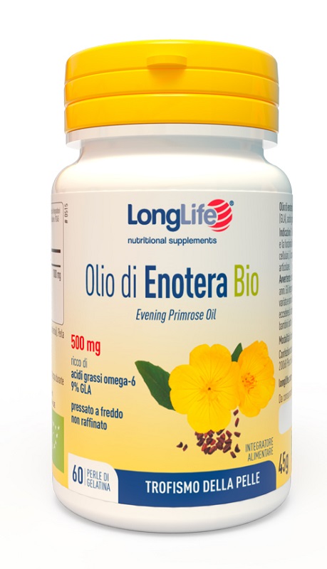 LONGLIFE OLIO ENOTERA BIO 60 PERLE 500 MG - Antica Farmacia Ferrari