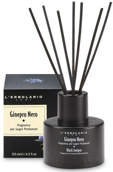 GINEPRO NERO FRAGRANZA LEGNI PROFUMATI CON BASTONCINI 125 ML - Antica Farmacia Ferrari